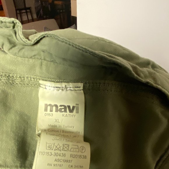 Mavi Kathy Denim Jacket Khaki Green - Picture 2 of 8